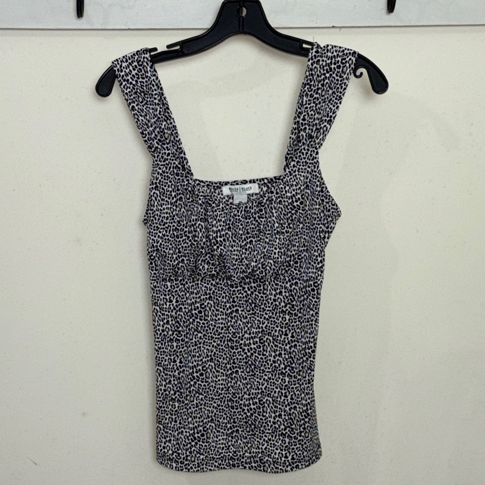 White House Black Market - Black and White Leopard Tank Top